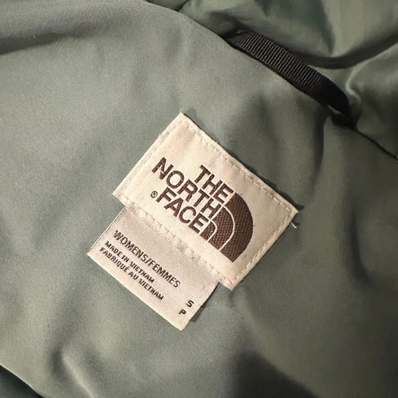 Women's Green North Face Parka Small - Picture 4 of 6